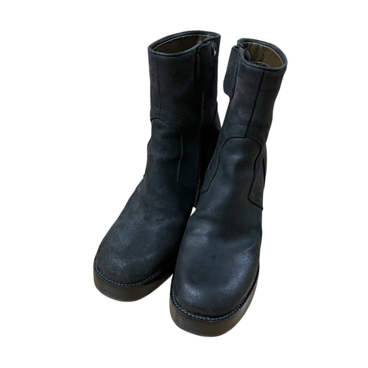 RICK OWENS デストロイレザー ヒールロンドンブーツ 古着・中古-1枚目のアイテム画像