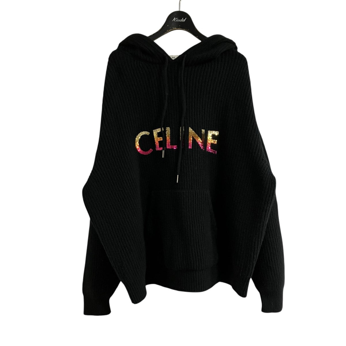 CELINE スパンコールロゴニットセーター 古着・中古-1枚目のアイテム画像
