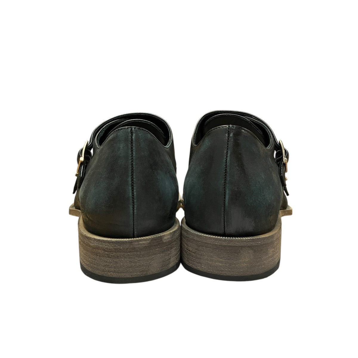 BALENCIAGA ダメージ加工ダブルモンクレザーシューズ 古着・中古-5枚目のアイテム画像
