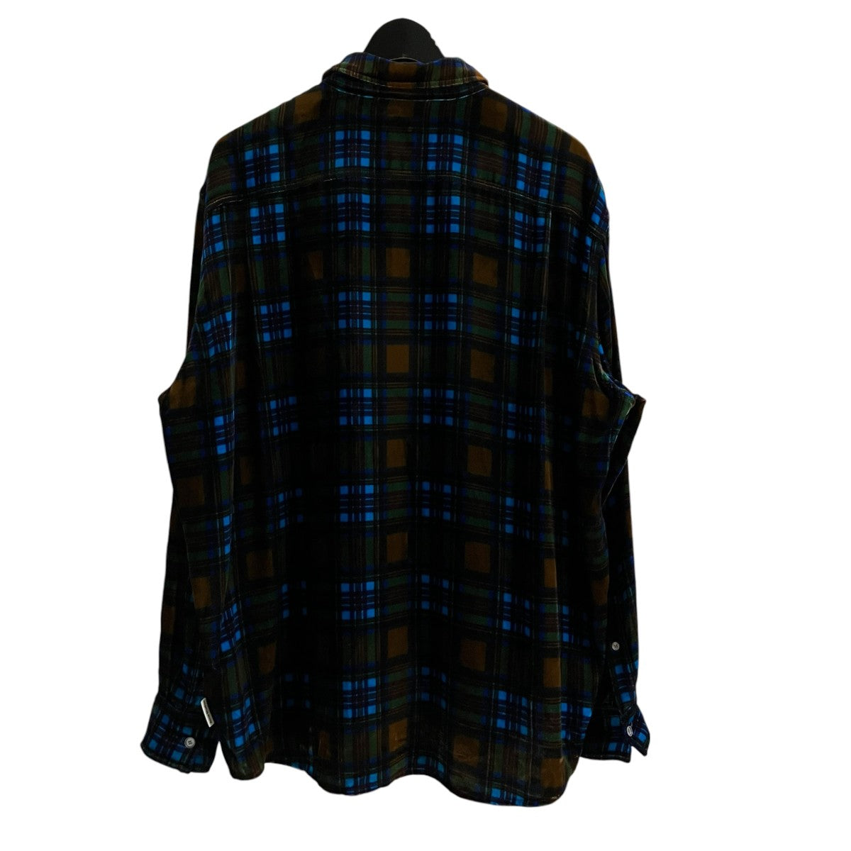 ACNE STUDIOS チェック柄ベロアジップシャツ 古着・中古-3枚目のアイテム画像