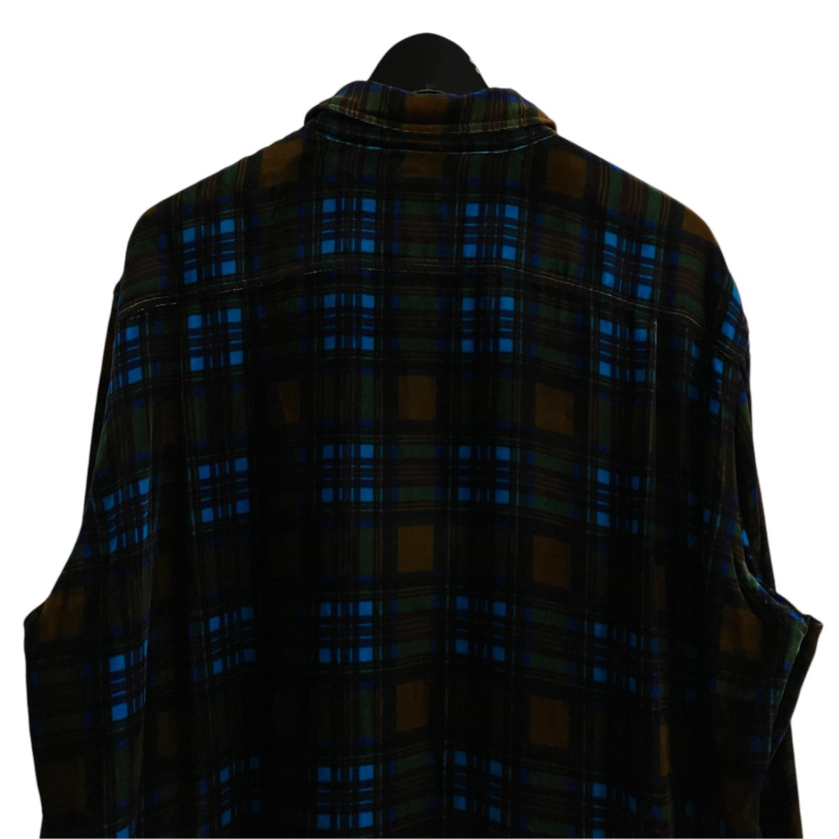 ACNE STUDIOS チェック柄ベロアジップシャツ 古着・中古-4枚目のアイテム画像