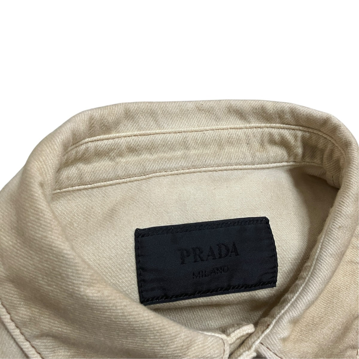 PRADA ヴィンテージ ブルデニム シャツジャケット／デニムジャケット 古着・中古-8枚目のアイテム画像