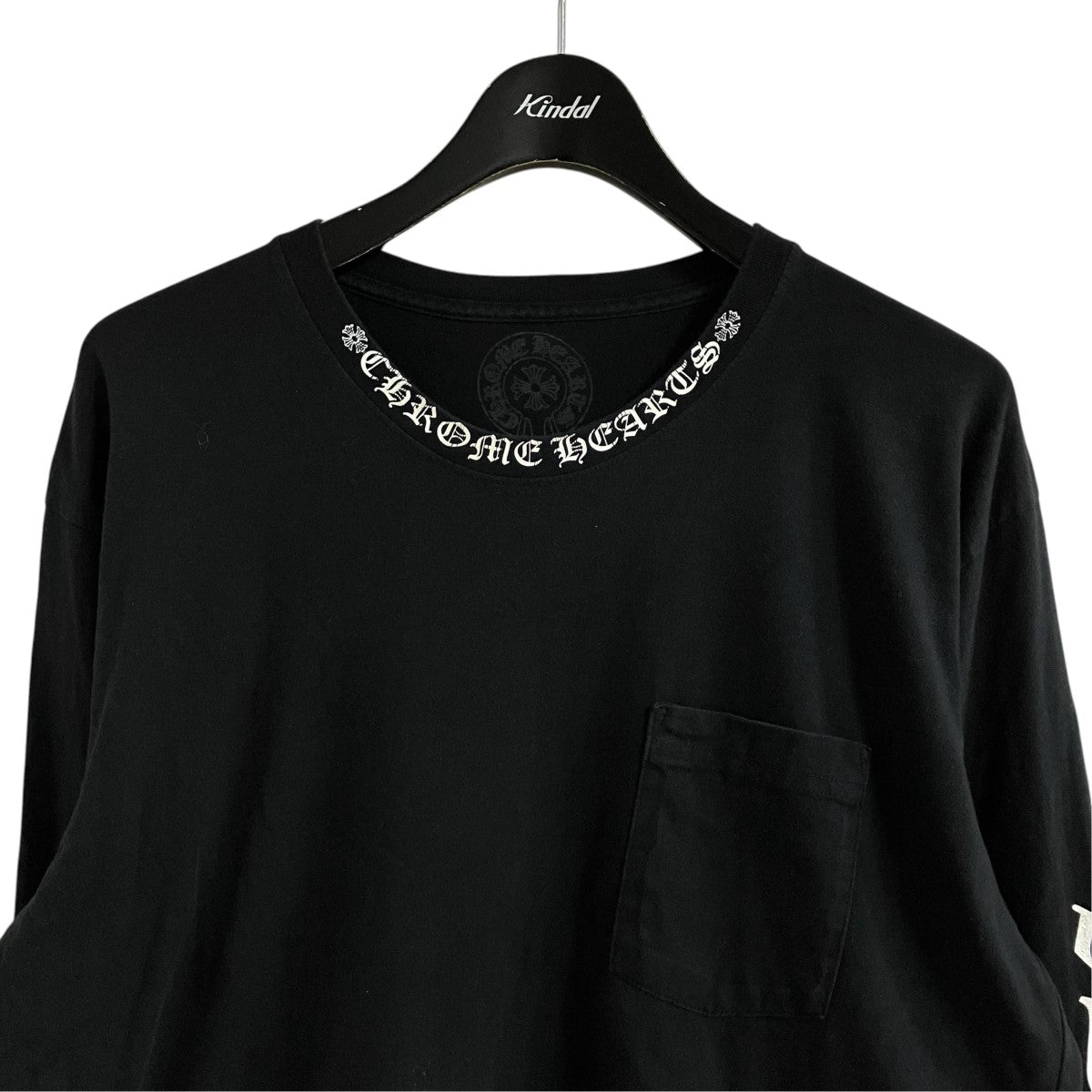 CHROME HEARTS ネックロゴポケットロングスリーブTシャツ 古着・中古-2枚目のアイテム画像