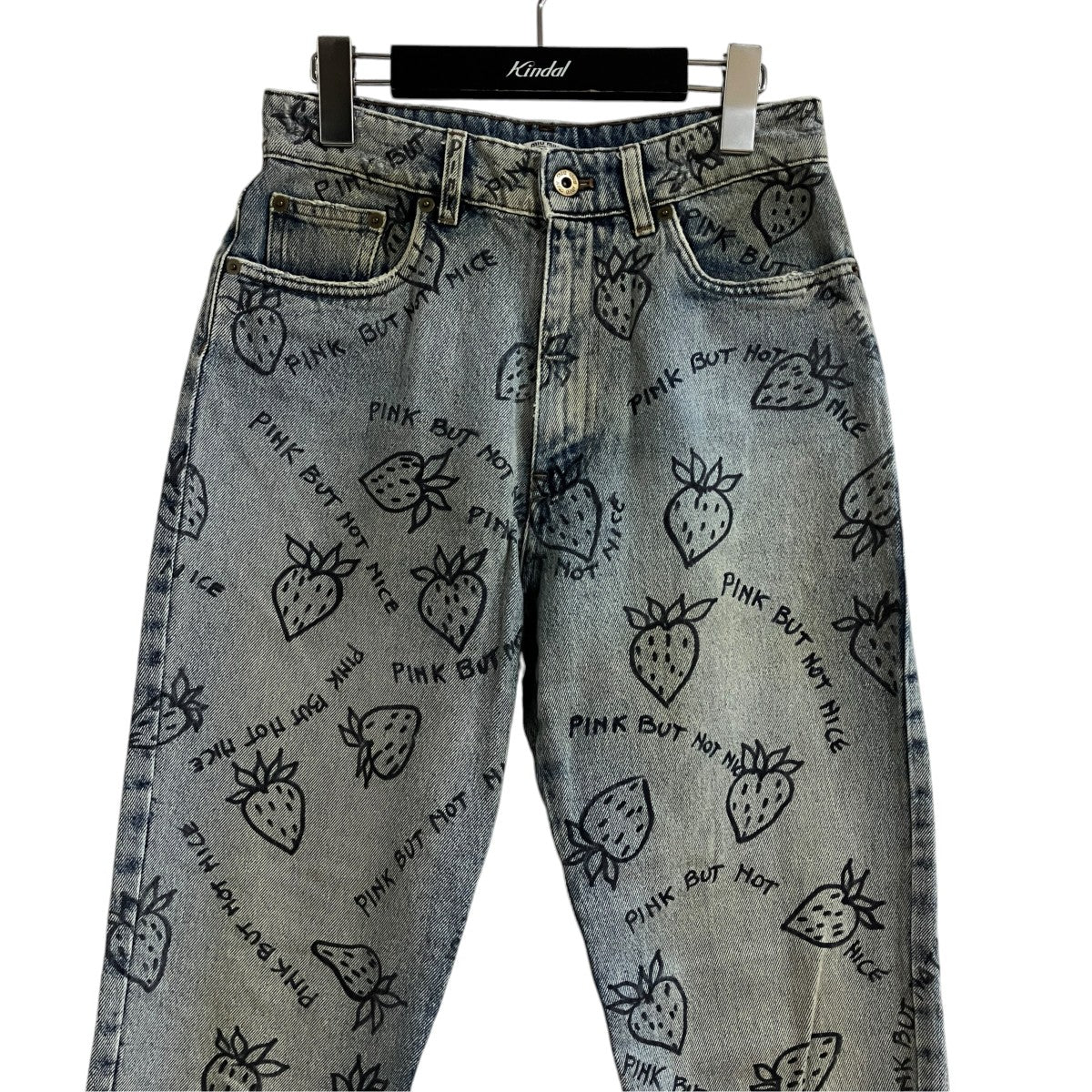 MIU MIU ペイントデニムパンツ 古着・中古-2枚目のアイテム画像