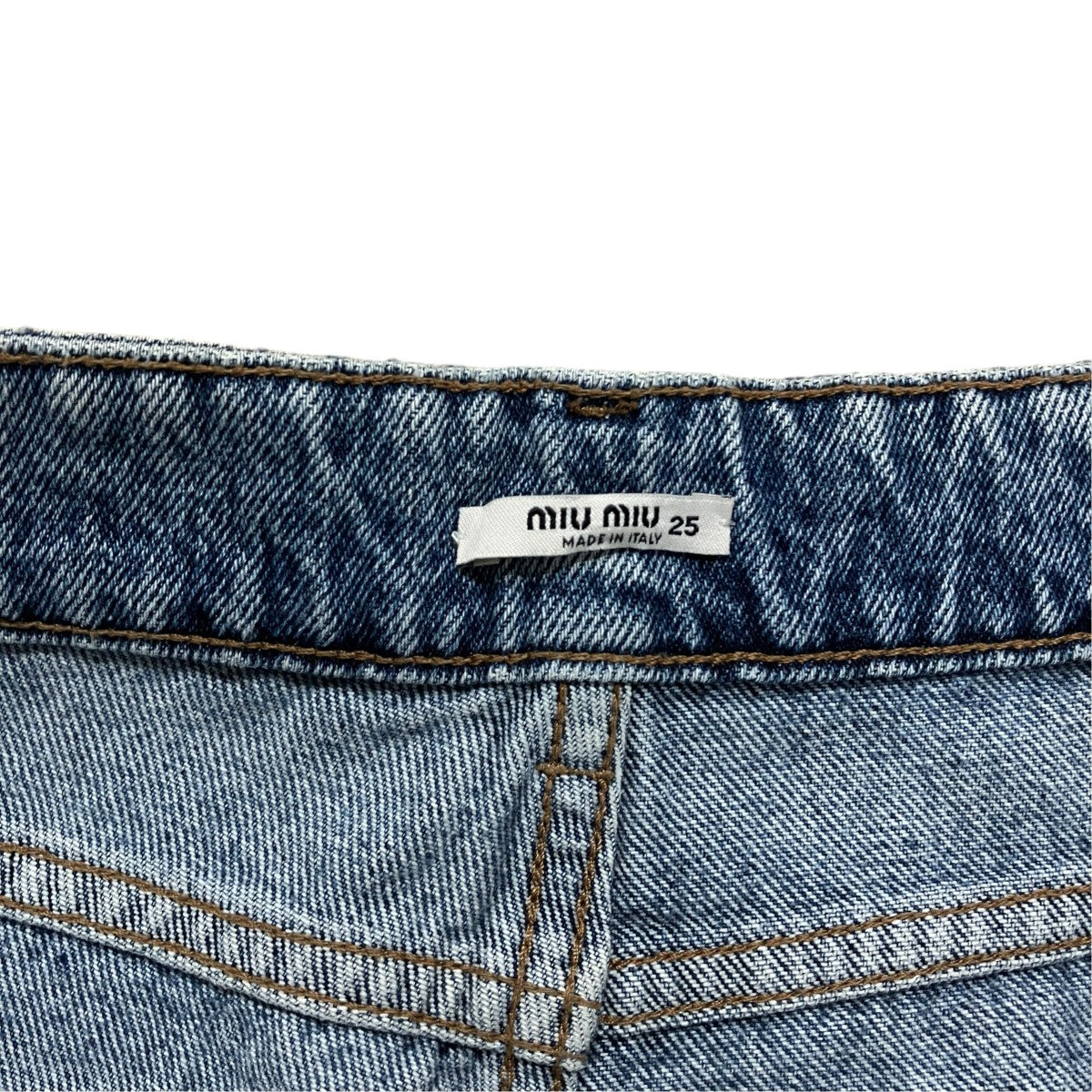 MIU MIU ペイントデニムパンツ 古着・中古-6枚目のアイテム画像