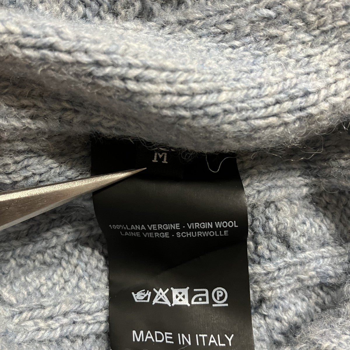 RAF SIMONS グラフィックケーブルニットセーター 古着・中古-6枚目のアイテム画像