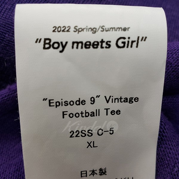 22SS Episode 9 Vintage Football Tee　フットボールT　カットソー