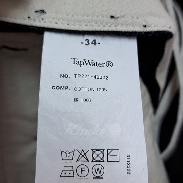 TapWater(タップウォーター) 22AW Cotton Chino Tuck Trousers ...