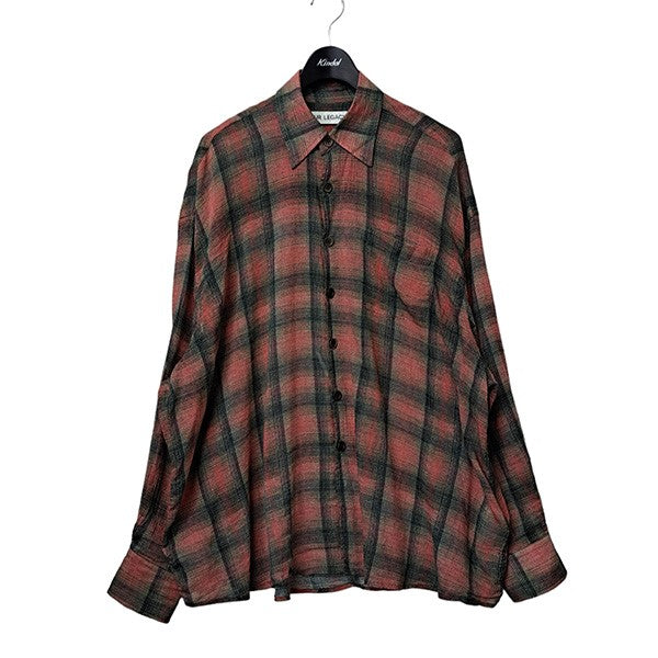 23SS BORROWED SHIRT Big Lumbercheck Print　チェックシャツ