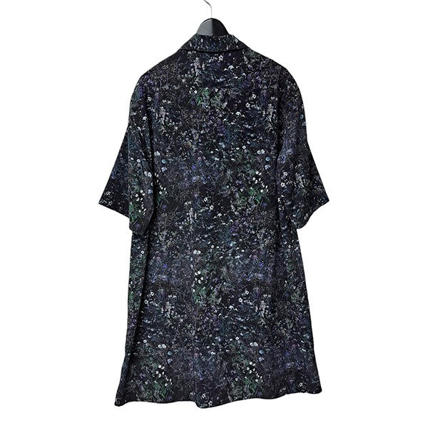 LAD MUSICIAN(ラッドミュージシャン) DECHINE INKJET SMALL FLOWERLONG SHIRT 小花柄ロングシャツ2121-129  2121-129 ブラック×ブルー×グリーン サイズ 44｜【公式】カインドオルオンライン ブランド古着・中古通販【kindal】