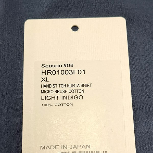 HAND STITCH KURTA SHIRT　ハンドスティッチクルタシャツ