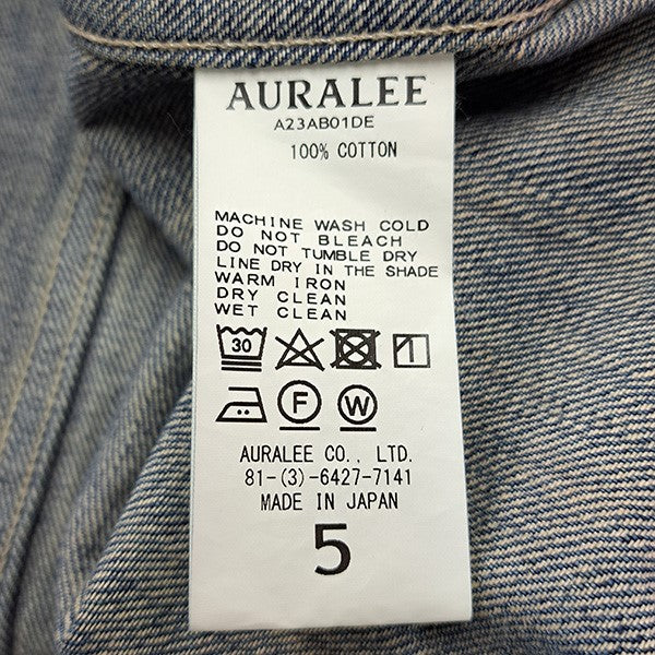 AURALEE(オーラリー) SELVEDGE FADED LIGHT DENIM BLOUSONデニム