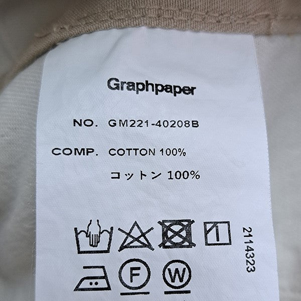 Graphpaper(グラフペーパー) 22SSWestpoint Chino Tuck Tapered Pants　 チノタックテーパードパンツGM221-40208B