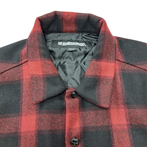 NEIGHBORHOOD(ネイバーフッド) 22AWバッファローチェックシャツジャケット222UTNH-SHM01 BUFFALO CHECK SH  LS 222UTNH-SHM01 BUFFALO CHECK SH LS レッド×ブラック サイズ M｜【公式】カインドオルオンライン  ブランド古着・中古通販【kindal】