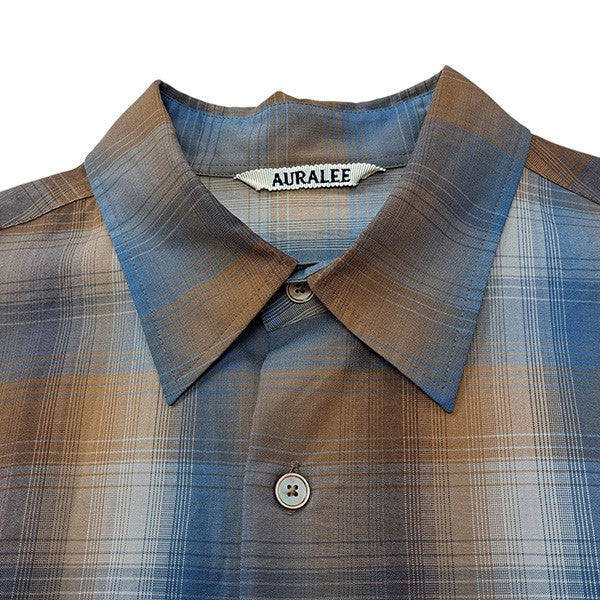 AURALEE(オーラリー) 23SSSUPER LIGHT WOOL CHECK SHIRT　スーパーライトウールチェックシャツA23SS01LC