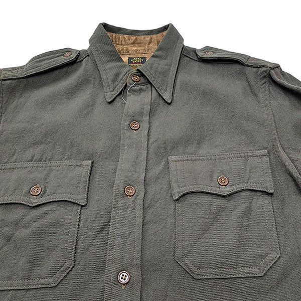 アーミーオフィサーズシャツ　エポーレットウールシャツ