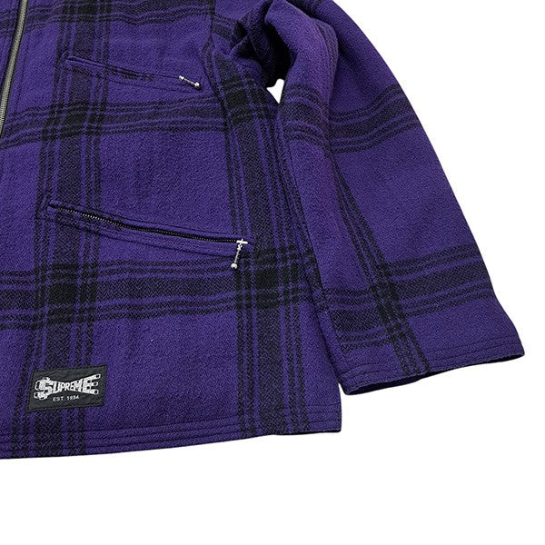 Supreme(シュプリーム) 19SSZIP CAR JACKETチェック柄ウールZIP