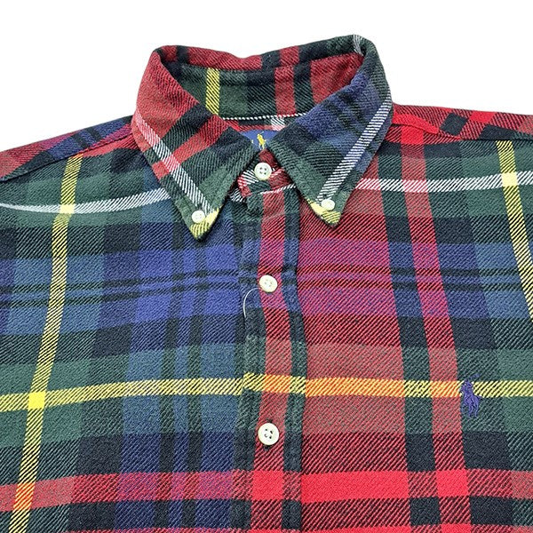 新品　ギャンバートカスタムシャツ　ネル タータンチェック ボタンダウンシャツ RALPH LAUREN(ラルフローレン) タータンチェックネルシャツ