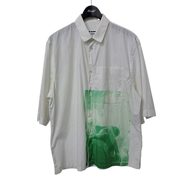 Jil Sander★プリントシャツ JIL SANDER(ジルサンダー) 半袖オーバーサイズシャツ プリント