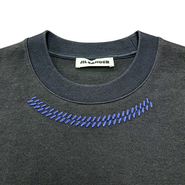 JIL SANDER ジルサンダー 21AW SWEATSHIRT CN LS フリンジパッチ