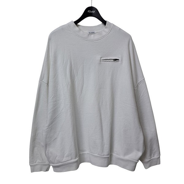 WILLY CHAVARRIA HOOLIGAN CREWポケット付クルーネックスウェットトレーナーW21-0007 古着・中古-1枚目のアイテム画像