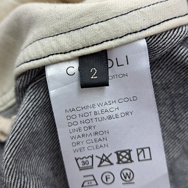 comoli コモリ　ウールパンツ　ネイビー ゴムウエストパンツ　サイズ1 COMOLI(コモリ) 25SSネイビーデニムテーパードパンツB01-03013