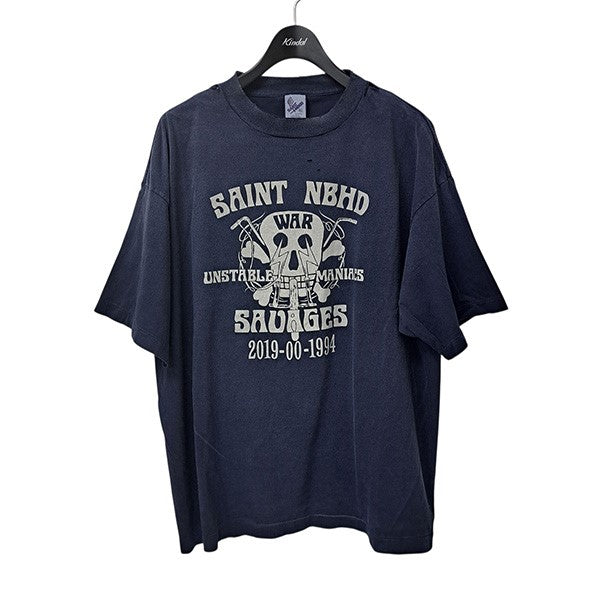 SAINT MICHAEL×NEIGHBORHOOD 25SSSTHD ． SS TEE SAINT NBHDクロスボーンスカルプリントTシャツSM-HR8-0000-C71 古着・中古-1枚目のアイテム画像