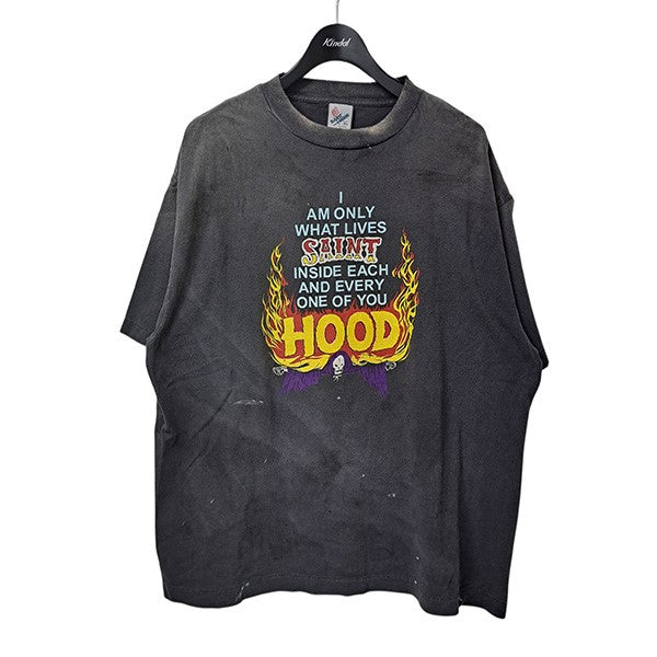 SAINT MICHAEL×NEIGHBORHOOD 25SSNH SS TEE STHD．HOODファイヤー英字