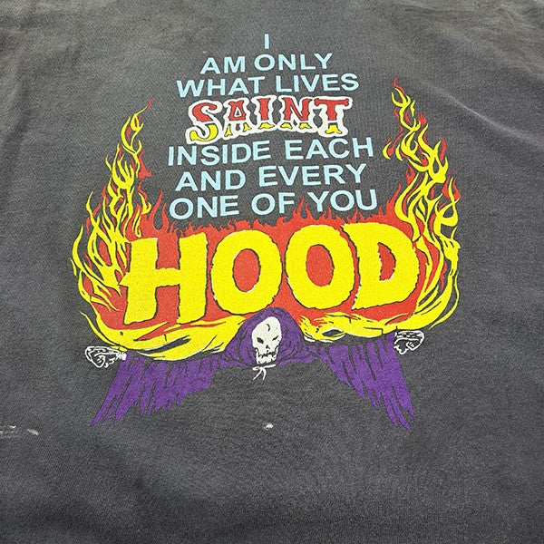 SAINT MICHAEL×NEIGHBORHOOD 25SSNH SS TEE STHD．HOODファイヤー英字ロゴプリントTシャツSM-HR8-0000-C69 古着・中古-4枚目のアイテム画像