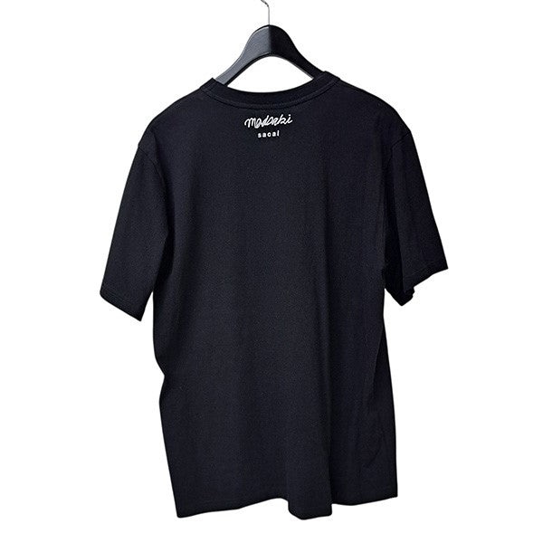 サカイ 20SS マップ柄切替Tシャツ 黒 サイズ3 アシンメトリー sacai Embroidery T-Shirt | sacai Official Store サカイ