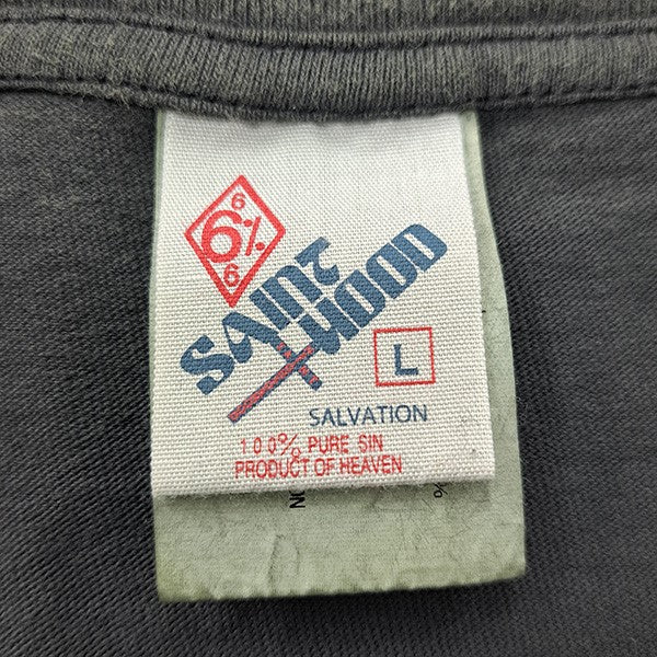 SAINT MICHAEL新品Lサイズプリント ダークグレー Tシャツ SAINT MICHAEL新品Lサイズプリント ダークグレー Tシャツ