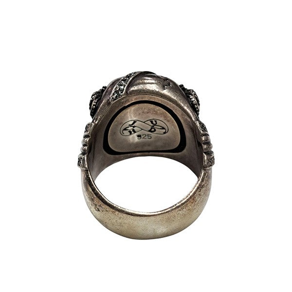 美品　Justin Davis スカルリング　21号　フリーダム　シルバー925 証明書付】Justin Davis/ジャスティンデイビス GENE Ring スカル