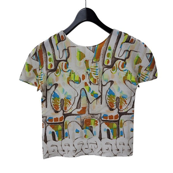 24SS総柄プリーツTシャツMI41FK796