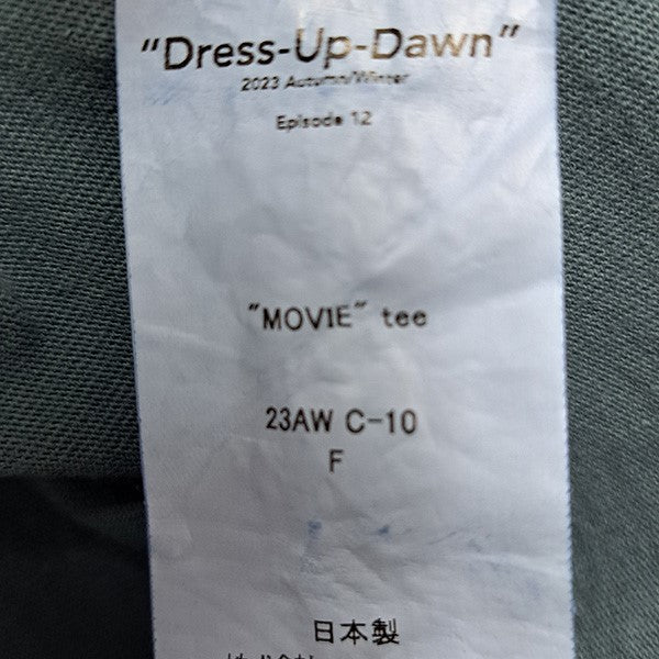 23AWMOVIE Teeダメージ加工カットソー　刺繍長袖Tシャツ23AW C-10