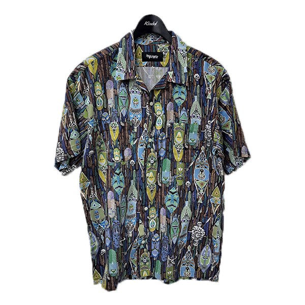 MASSES 半袖総柄シャツ プリントオープンカラーシャツ 古着・中古-1枚目のアイテム画像