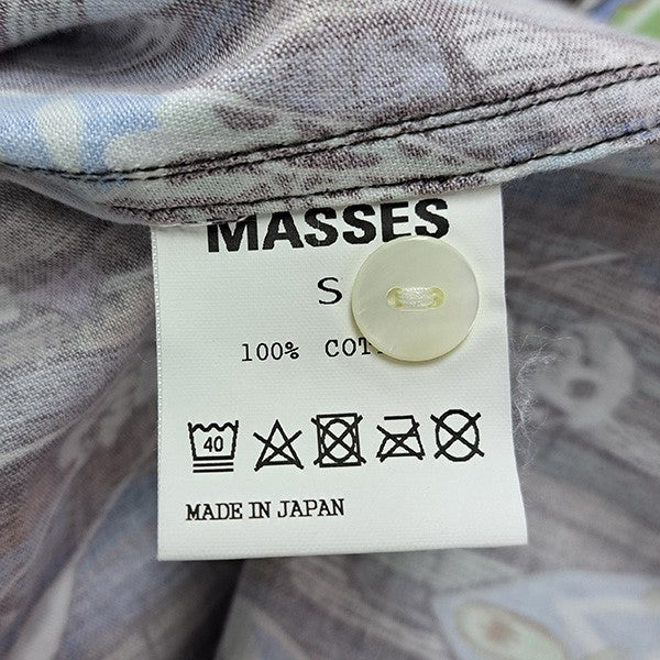 MASSES 半袖総柄シャツ プリントオープンカラーシャツ 古着・中古-5枚目のアイテム画像