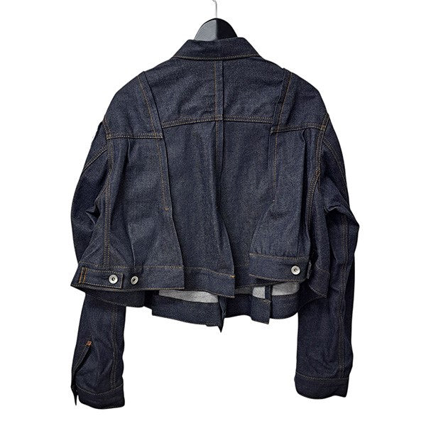 sacai(サカイ) 立体スリットデニムジャケット 変型リメイク