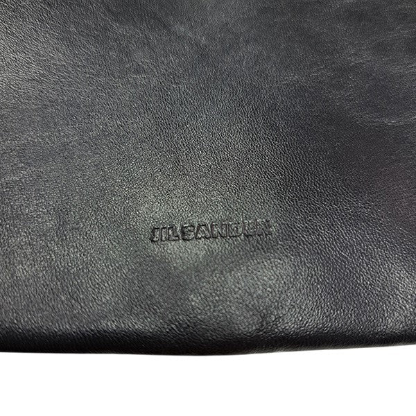 JIL SANDER ブラックレザー サコッシュ JIL SANDER(ジルサンダー) LINK POUCHリンクポーチ レザー