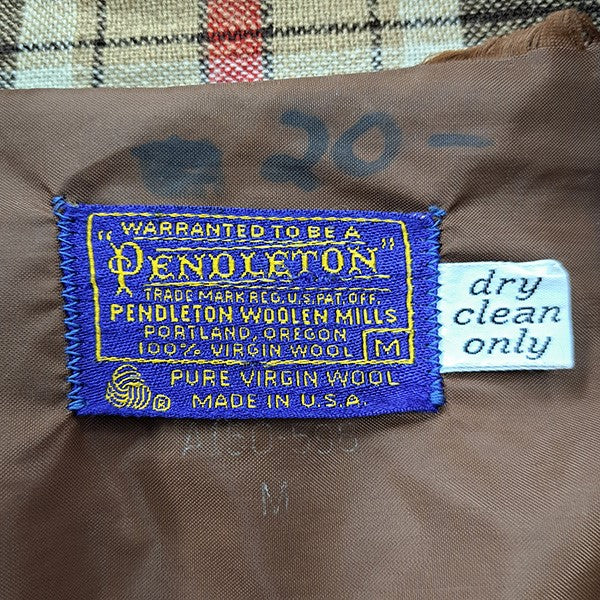 PENDLETON(ペンドルトン) 70sウールチェックパッチポケットジャケット