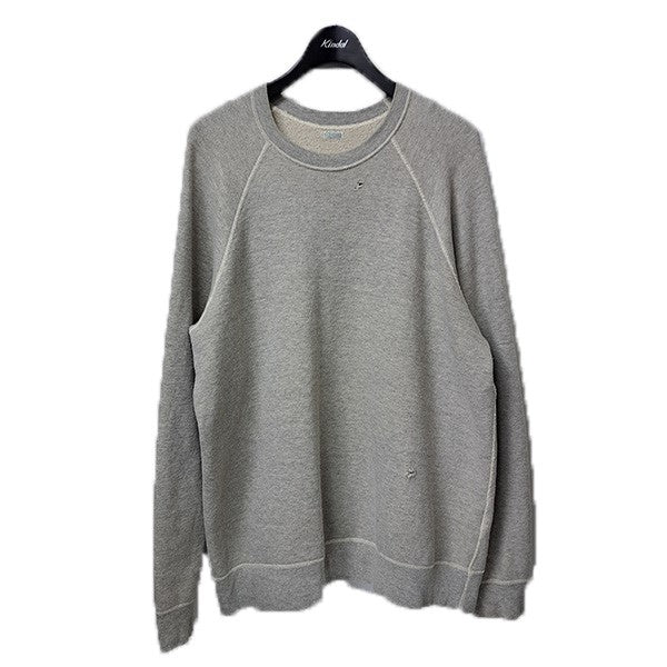 Vintage Washed Sweat Shirtダメージ加工ラグランスウェットトレーナー22SAP-05-03M