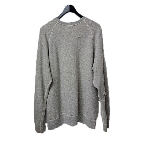 Vintage Washed Sweat Shirtダメージ加工ラグランスウェットトレーナー22SAP-05-03M