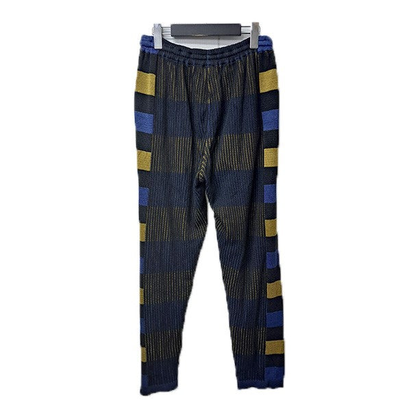 80's 筆タグ イッセイミヤケ ニットパンツ ジョガーパンツ ISSEY MIYAKE MEN(イッセイミヤケ) 80s筆タグボーダーストライプニット