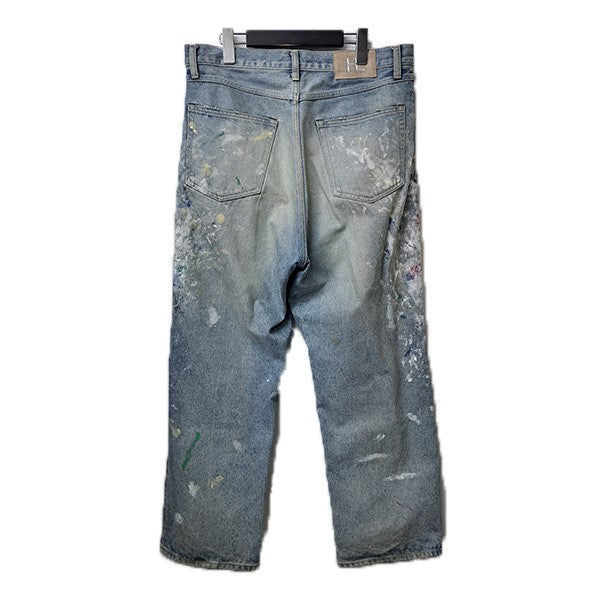 HERILL 15oz Denim Tuck Splash 4PKペイントクラッシュ加工タックデニムパンツ21-030-HL-8120-3 古着・中古-2枚目のアイテム画像