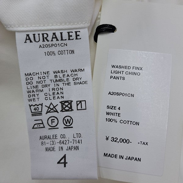 WASHED FINX LIGHT CHINO PANTSストレートチノパンツA20SP01CN