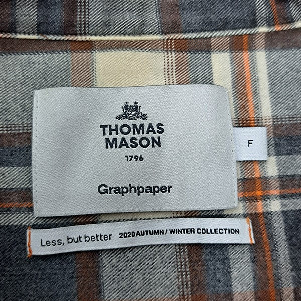 Graphpaper×THOMAS MASON 20AWオーバーサイズチェックシャツGM203