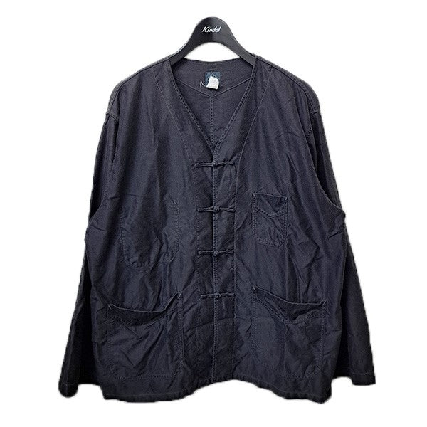 POST O’ALLS Chinois DV light moleskinフレンチチャイナジャケット ノーカラージャケット3109-LM2 古着・中古-1枚目のアイテム画像