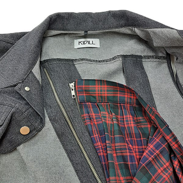 KIDILL(キディル) 26SSSLEEVELESS PLEATS SKIRT DENIM JACKETプリーツ