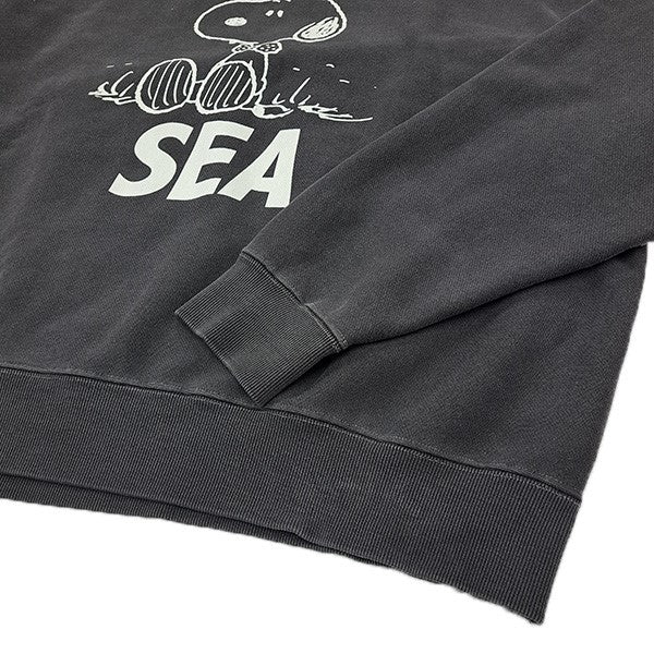 WIND AND SEA×PEANUTS Snoopy Pigment Crewneck SweatshirtスヌーピースウェットトレーナーWDS-C-SMT-26-Q1-CS-05 古着・中古-4枚目のアイテム画像