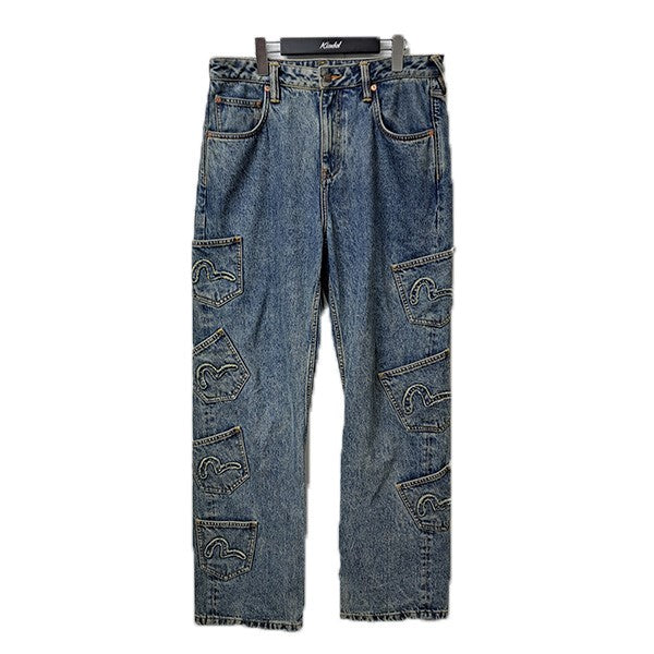 EVISU×FLAGSTUFF MANY POCKET DENIM PANTSメニーポケットデニムパンツ 古着・中古-1枚目のアイテム画像