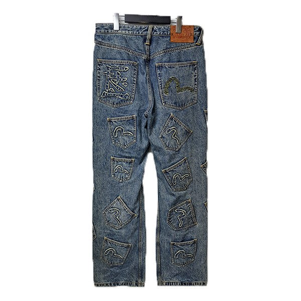 EVISU×FLAGSTUFF MANY POCKET DENIM PANTSメニーポケットデニムパンツ 古着・中古-2枚目のアイテム画像